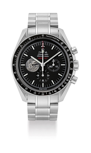 OMEGA. A STAINLESS STEEL LIMITED EDITION CHRONOGRAPH WRISTWATCH WITH BRACELET