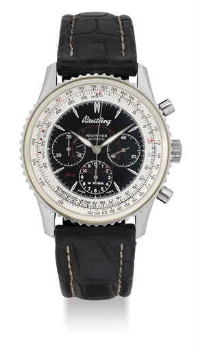 BREITLING. A PLATINUM LIMITED EDITION AUTOMATIC CHRONOGRAPH WRISTWATCH