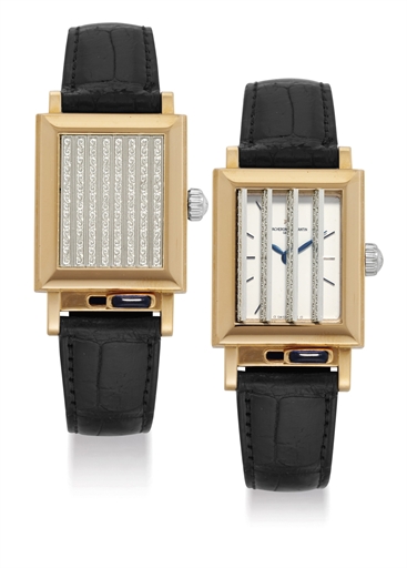 VACHERON CONSTANTIN. A FINE 18K TWO-COLOURED GOLD WRISTWATCH WITH CONCEALED DIAL