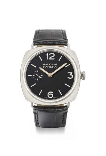 Panerai. A rare titanium limited edition cushion-shaped wristwatch