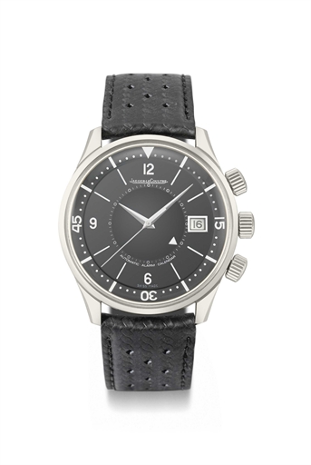 Jaeger-LeCoultre. A platinum limited edition automatic wristwatch with sweep centre seconds, date and alarm