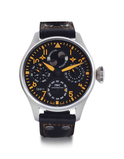 IWC. A Fine Limited Edition Stainless Steel Automatic Perpertual Calendar Wristwatch With 7-Day Power Reserve And Moon Phases