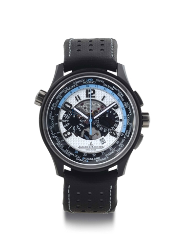 Jaeger-LeCoultre. A Limited Edition Titanium And Ceramic Automatic World Time Chronograph Wristwatch With Date