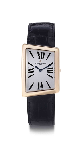 Vacheron Constantin. An 18k Pink Gold Asymmetrical Wristwatch