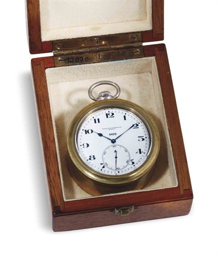Vacheron Constantin. A Silver Openface Keyless Lever Deck Watch In A Wooden Deck Box