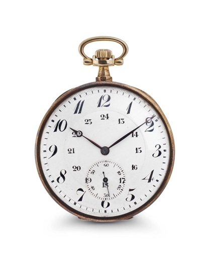 LaCloche Freres. An 18k Gold Openface Keyless Lever Dress Watch
