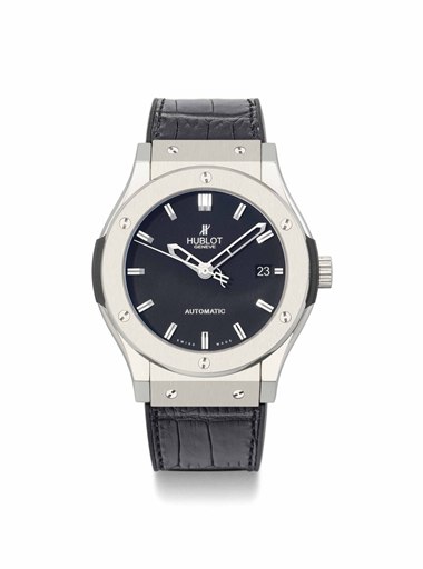 Hublot. A large titanium and zirconium automatic wristwatch with sweep centre seconds and date