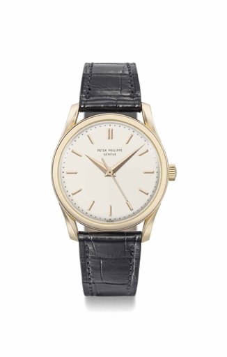 Patek Philippe. A fine and rare 18K pink gold wristwatch with sweep centre seconds