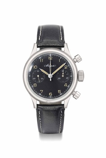 Breguet. A stainless steel flyback chronograph wristwatch, made for the French Naval Aviation Forces