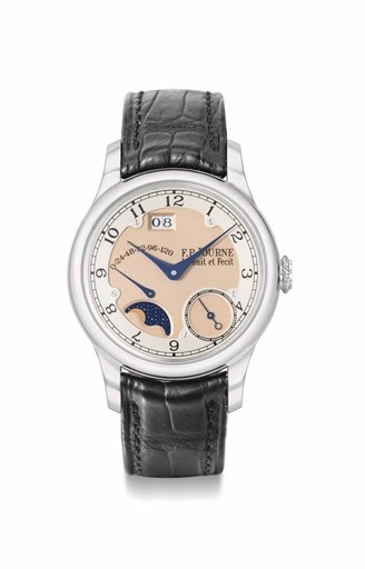 F.P. Journe. A fine platinum automatic wristwatch with date, power reserve and moon phases