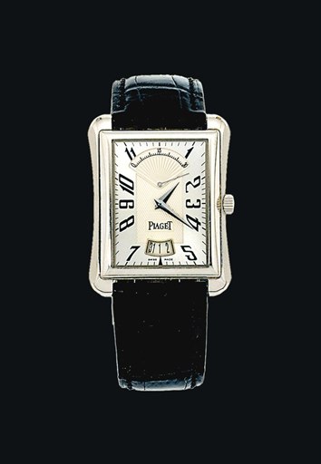 A platinum 'Black Tie, Emperador' model calendar automatic limited edition wristwatch, by Piaget