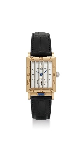 VACHERON CONSTANTIN. AN 18K TWO-COLOUR GOLD LIMITED EDITION RECTANGULAR WRISTWATCH WITH CONCEALED DIAL