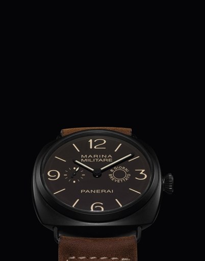 PANERAI. A FINE AND RARE COMPOSITE LIMITED EDITION CUSHION-SHAPED 8 DAY POWER RESERVE WRISTWATCH