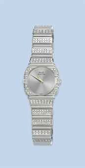 AN 18K WHITE GOLD AND DIAMOND BRACELET WATCH, BY PIAGET | Jewelry Auction | 1990s, quartz | Christie's