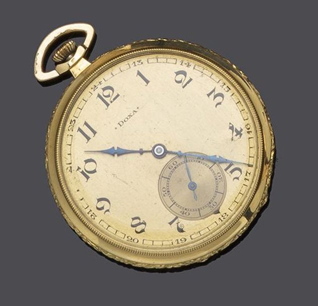 18. MONTRE DE POCHE en or jaune 750,millièmes,…