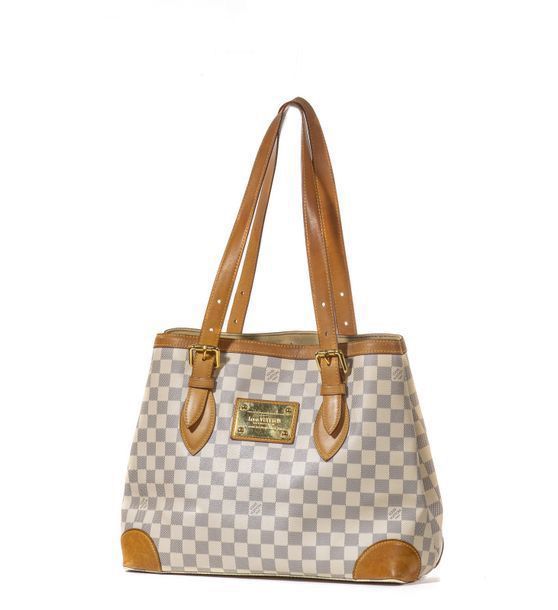 Louis Vuitton Brown Damier Ebene Leather Hampstead Mm Shoulder Bag Auction