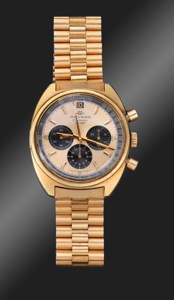 266. MOVADO DATRON HS 360,en plaqué or,…