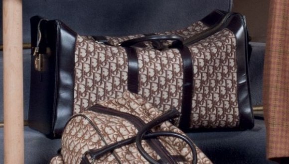  Christian DIOR  Sac de week end en toile sigl