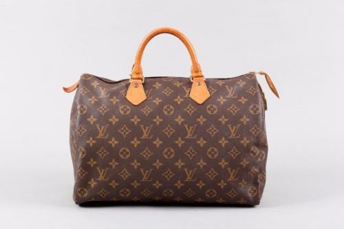 Sold at Auction: Louis Vuitton 'Speedy 35' in Black Epi Leather