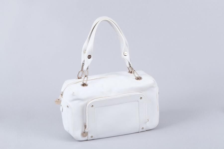 Roger VIVIER;Sac 26 cm en cuir craie, fermeture…