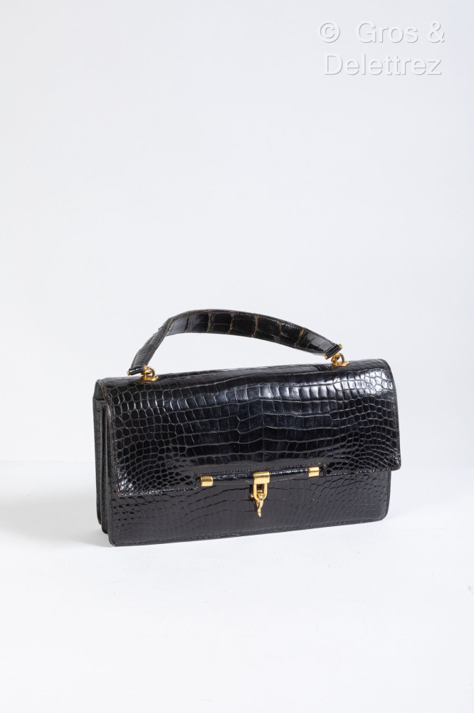 HERMES Paris - Sac "Palonnier" 27cm en Crocodylus... - Lot 187 - Gros & Delettrez