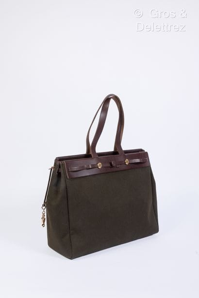 HERMES Paris made in France - Sac cabas "Herbag" 40 cm en to - Lot 418