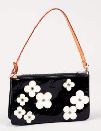 Louis Vuitton Beige Vernis Leather Flower Lexington Handbag - 2001