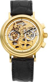 Vacheron Constantin Rare & Very Fine Ref. 47102 Gold Patrimony.Squelette Chronograph....