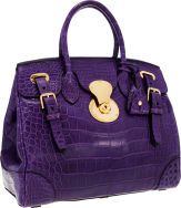 Ralph Lauren Shiny Purple Crocodile Ricky Bag....