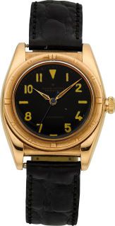 Rolex Ref. 3725 Rose Gold & Steel Bubbleback, circa 1944....