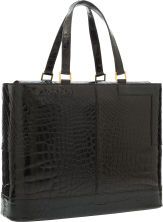 Renaud Pellegrino Black Crocodile Tote Bag.
