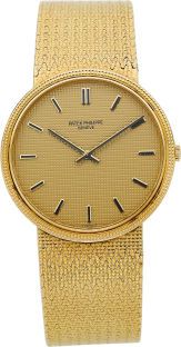 Patek Philippe Ref. 3611/1 Very Fine Gents Gold Bracelet Watch.circa 1980's....