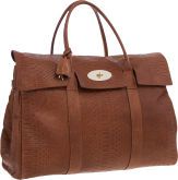 Mulberry Brown Python Bayswater Travel Bag.
