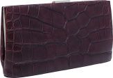 Calvin Klein Matte Burgundy Alligator Clutch.