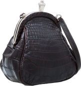 Roberta di Camerino Matte Brown Alligator Crossbody Bag.