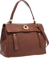 Yves Saint Laurent Brown Leather Muse Two Bag.