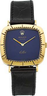 Rolex Cellini Ref. 4084 Cushion Shaped Gold Wristwatch....