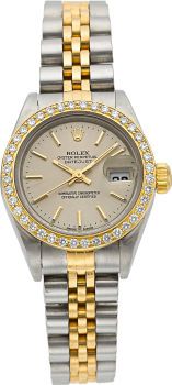 Rolex Ref. 2060 Lady's Two Tone Oyster Perpetual Datejust With.Diamonds....