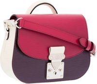 Louis Vuitton Rubis, Ivoire & Bordeaux Epi Electrique Leather.Eden Bag with Silver Hardware.