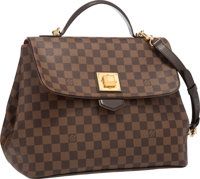 Louis Vuitton Damier Ebene Canvas Bergamo Bag. Very Good.Condition. 13 Width x 10 Height x 8 Depth....