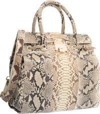 Jimmy Choo Natural Python Rosalie Elaphe Bag. Very Good.Condition. 14.5 Width x 14 Height x 8 Depth....