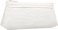 Calvin Klein Collection Matte White Alligator Clutch Bag..Excellent to Pristine Condition. 18 Width x 10 Height x.3...