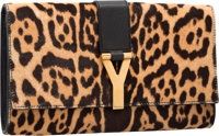 Yves Saint Laurent Coffee Brown & Black Leopard Ponyhair Chyc.Clutch Bag. Excellent to Pristine Condition. 11 Width.x...