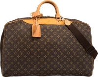 Louis Vuitton Classic Monogram Canvas Alize Bag. Good to Very.Good Condition. 21 Width x 16 Height x 6 Depth....
