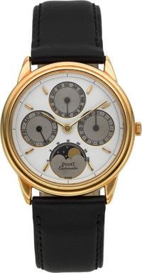 Piaget Perpetual Calendar, Astronomic, Automatic,18k Gold, Ref..15958, Circa 1990....