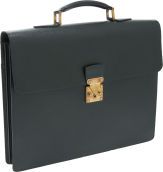 Louis Vuitton Green Taiga Leather Robusto Briefcase....