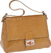 Fendi Beige Crocodile Mamma Baguette....