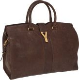 Yves St Laurent Tobacco Leather Cabas Chyc Extra-Wide Tote....