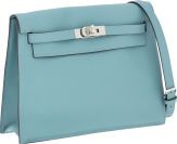 Hermes Ciel Swift Leather Kelly Danse with Palladium Hardware....