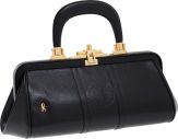 Roberta di Camerino Black Leather Top Handle Bag....